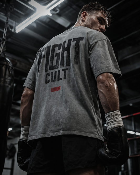 HAVOK // FIGHT CULT - Vintage Washed Oversized Cotton T-Shirt
