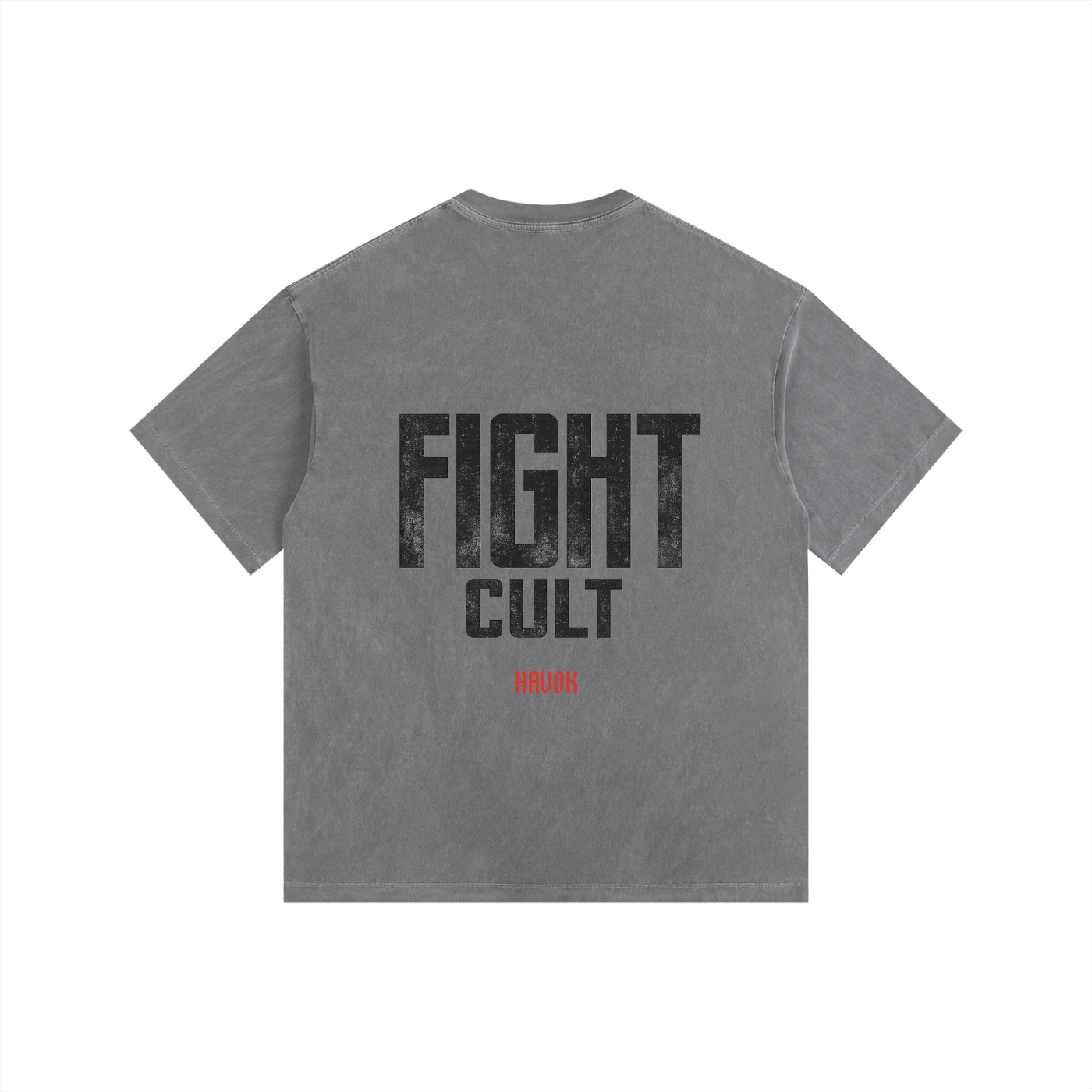 HAVOK // FIGHT CULT - Vintage Washed Oversized Cotton T-Shirt